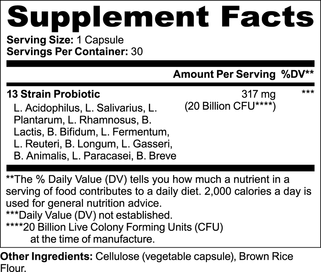 Fortitude Probiotic 20 Billion Capsules