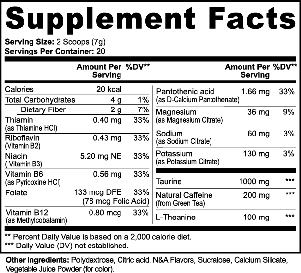 Fortitude Energy Powder - Fruit Punch